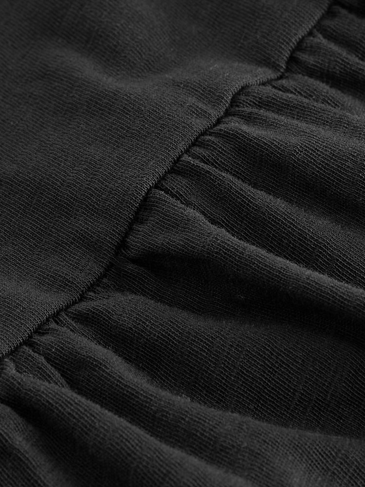 Black 100% Cotton Short Sleeve Empire T-Shirt (3mths-7yrs) - Image 6 of 6