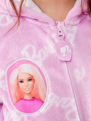 Character Pink Barbie All Over Print Fleece All-In-One Pyjamas - Image 10 of 10