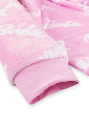 Character Pink Barbie All Over Print Fleece All-In-One Pyjamas - Image 5 of 10