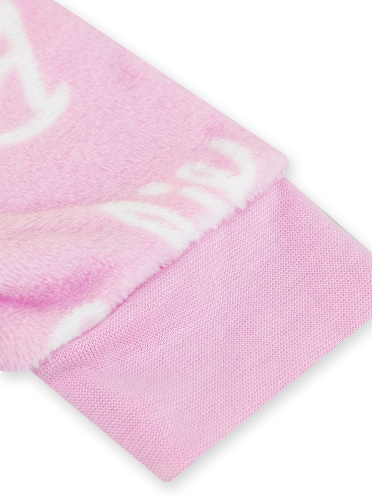 Character Pink Barbie All Over Print Fleece All-In-One Pyjamas - Image 6 of 10