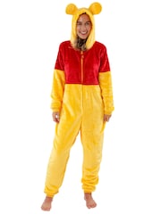 Character Yellow Disney Winnie The Pooh Fleece All In One Pyjama - Image 1 of 4