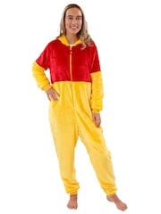 Character Yellow Disney Winnie The Pooh Fleece All In One Pyjama - Image 2 of 4