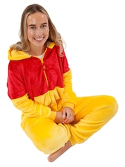 Character Yellow Disney Winnie The Pooh Fleece All In One Pyjama - Image 4 of 4