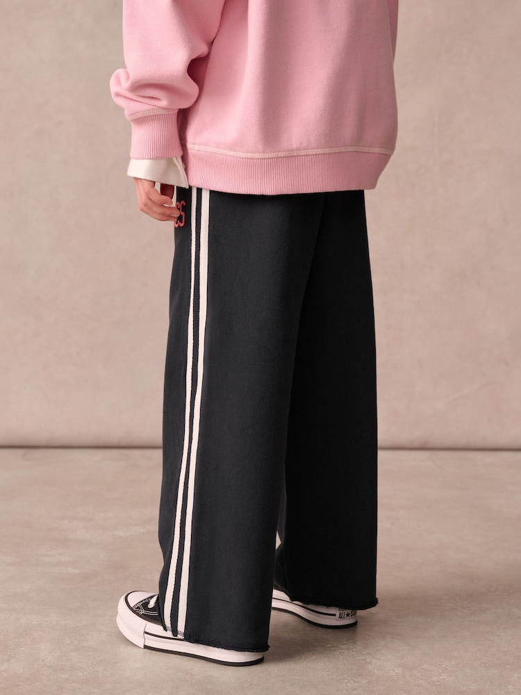 Superdry Navy Atheletic Wide Leg Joggers - Image 2 of 9 Superdry Navy Atheletic Wide Leg Joggers - Image 2 of 9