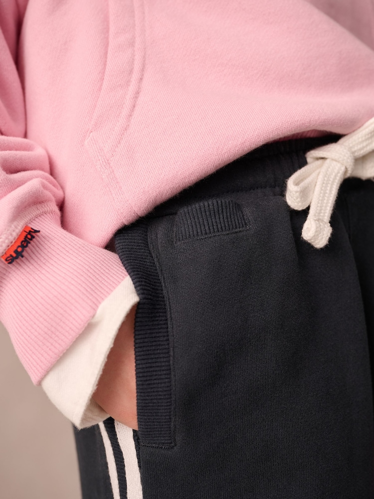 Superdry Navy Atheletic Wide Leg Joggers - Image 4 of 9