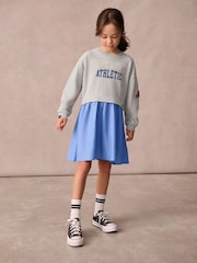 Superdry Grey Athletic Sweat Dress - Image 1 of 9