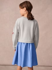 Superdry Grey Athletic Sweat Dress - Image 2 of 9