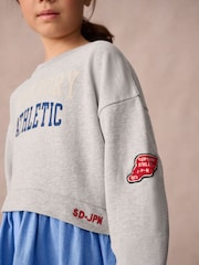 Superdry Grey Athletic Sweat Dress - Image 5 of 9