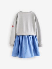 Superdry Grey Athletic Sweat Dress - Image 7 of 9