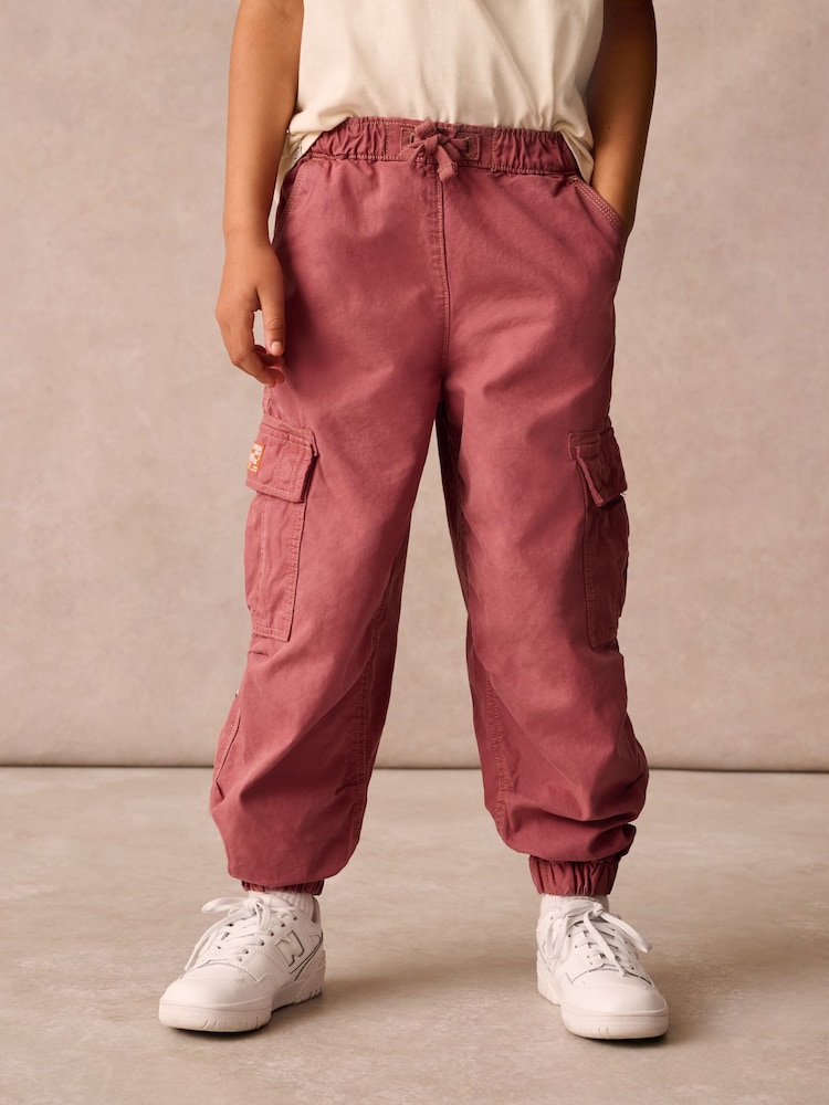 Superdry Rose Pink Cargo Trousers - Image 1 of 11