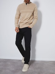 Черный - Стандартный крой - Прямые джинсы стретч Threadbare - Изображение 2 из 4