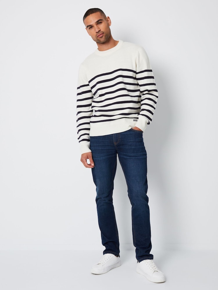 Bleu marine - Jean Threadbare slim stretch  - Image 3 of 4