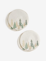 Set of 4 Natural Christmas Tree Printed Placemats - Image 3 of 3