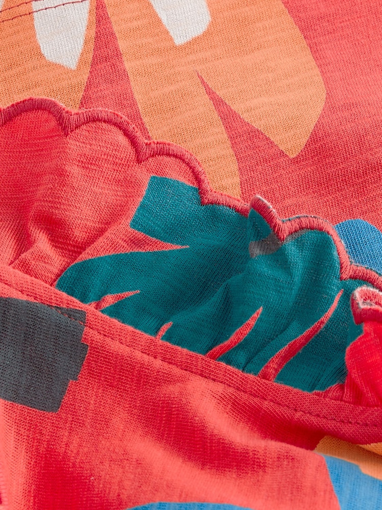 Red Tropical Toucan Scallop Vest (3mths-7yrs) - Image 6 of 6