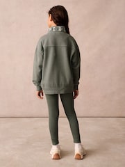 Superdry Green Zip Through and Leggings Set - Image 2 of 9