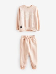 Superdry Pink Workwear Printed Sweater Set - Image 6 of 8