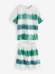 Blue/Neutral Tie Dye 100% Cotton Short Pyjamas 2 Pack (6-16yrs) - Image 3 of 8