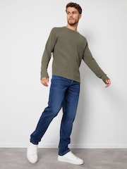 Donkerblauw - Standaard - Threadbare - Straight-fit jeans met stretch - Image 2 of 4
