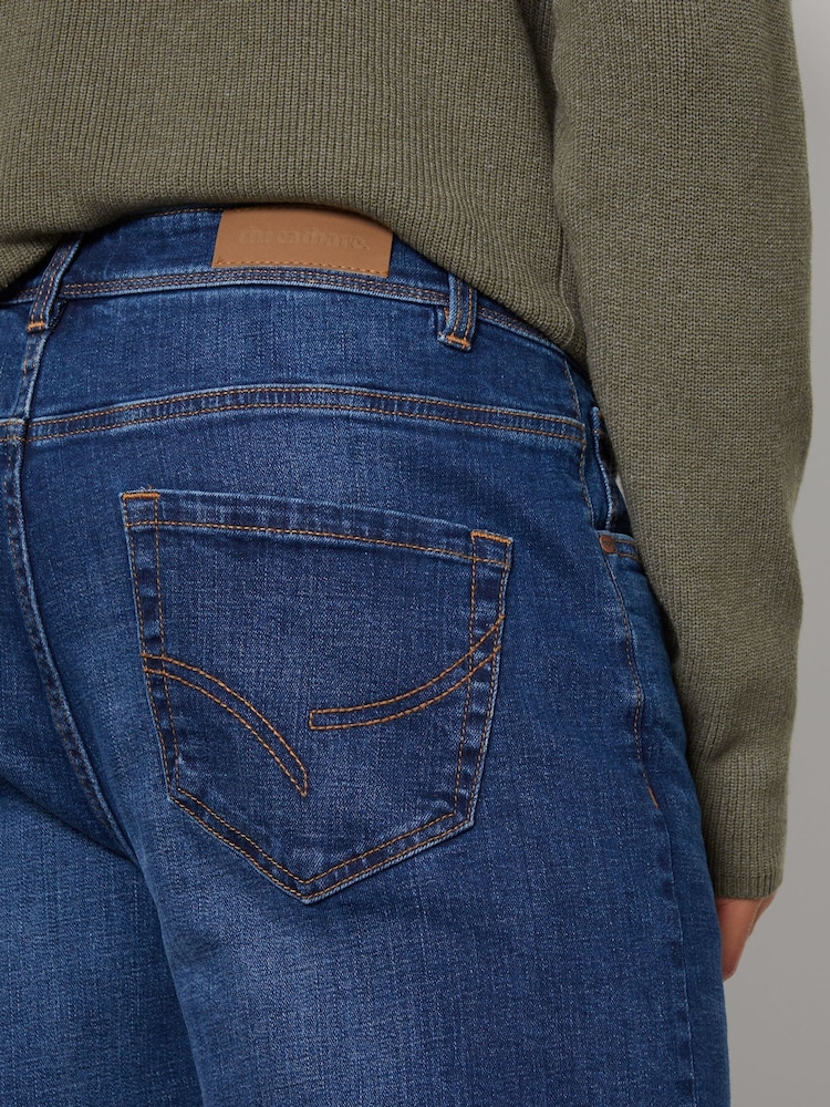 Donkerblauw - Standaard - Threadbare - Straight-fit jeans met stretch - Image 4 of 4