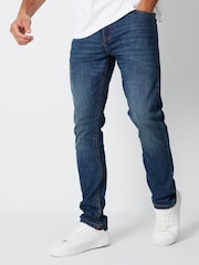 Threadbare Dark Blue Slim Fit Jeans With Stretch - Image 1 of 4