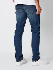 Threadbare Dark Blue Slim Fit Jeans With Stretch - Image 2 of 4