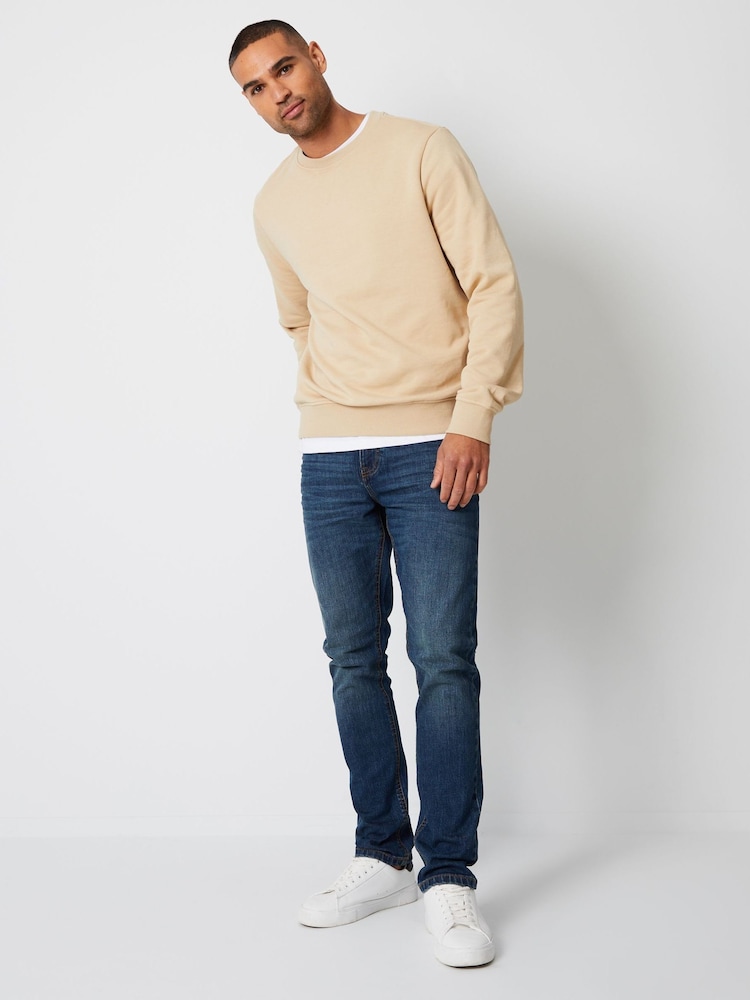 Threadbare Dark Blue Slim Fit Jeans With Stretch - Image 3 of 4
