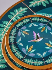 Set of 4 Navy Hummingbird Placemats and Coasters - Image 3 of 4