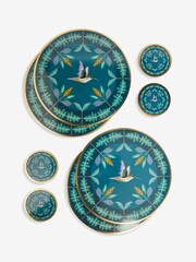 Set of 4 Navy Hummingbird Placemats and Coasters - Image 4 of 4