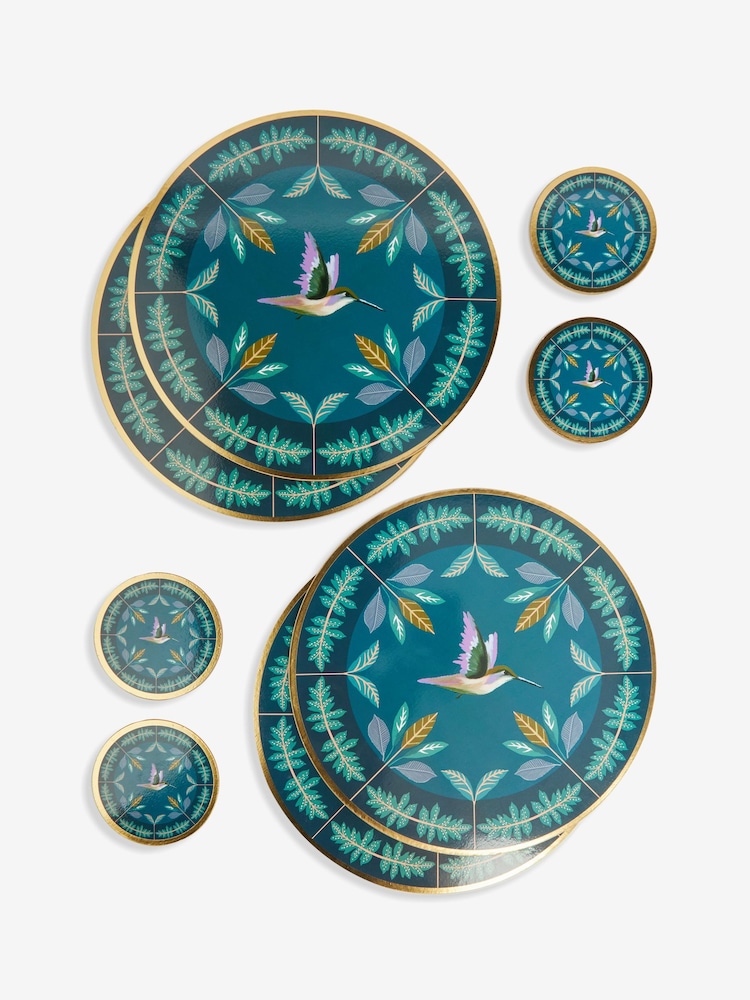 Set of 4 Hummingbird Placemats and Coasters - Image 4 of 4 Set of 4 Hummingbird Placemats and Coasters - Image 4 of 4