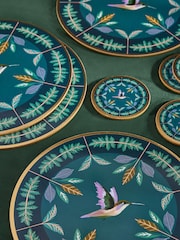 Set of 4 Navy Hummingbird Placemats and Coasters - Image 5 of 6