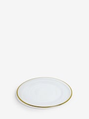 White Swirled Glass Charger Plate - Image 4 of 4