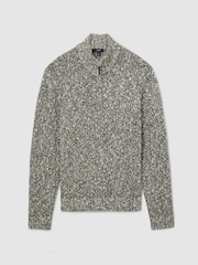 Reiss Sebastian Cotton and Wool Speckled Knit Jumper - 7的图像2｝