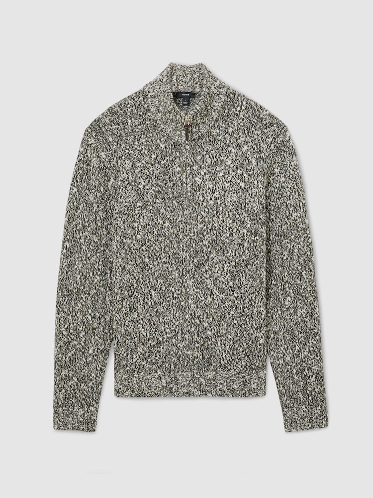 Reiss Sebastian Cotton and Wool Speckled Knit Jumper - 7的图像2｝