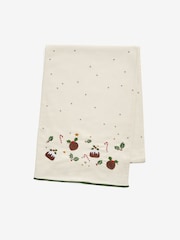 Natural Christmas Pudding 100% Cotton Kitchen Table Runner - Image 4 of 4