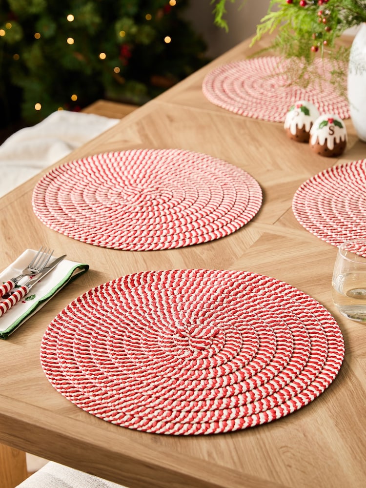Komplet 4 božičnih placematov Candy Cane - Slika 1 iz 3