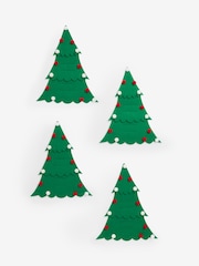 Set of 4 Green Christmas Tree Cutlery Pouch - Image 3 of 3