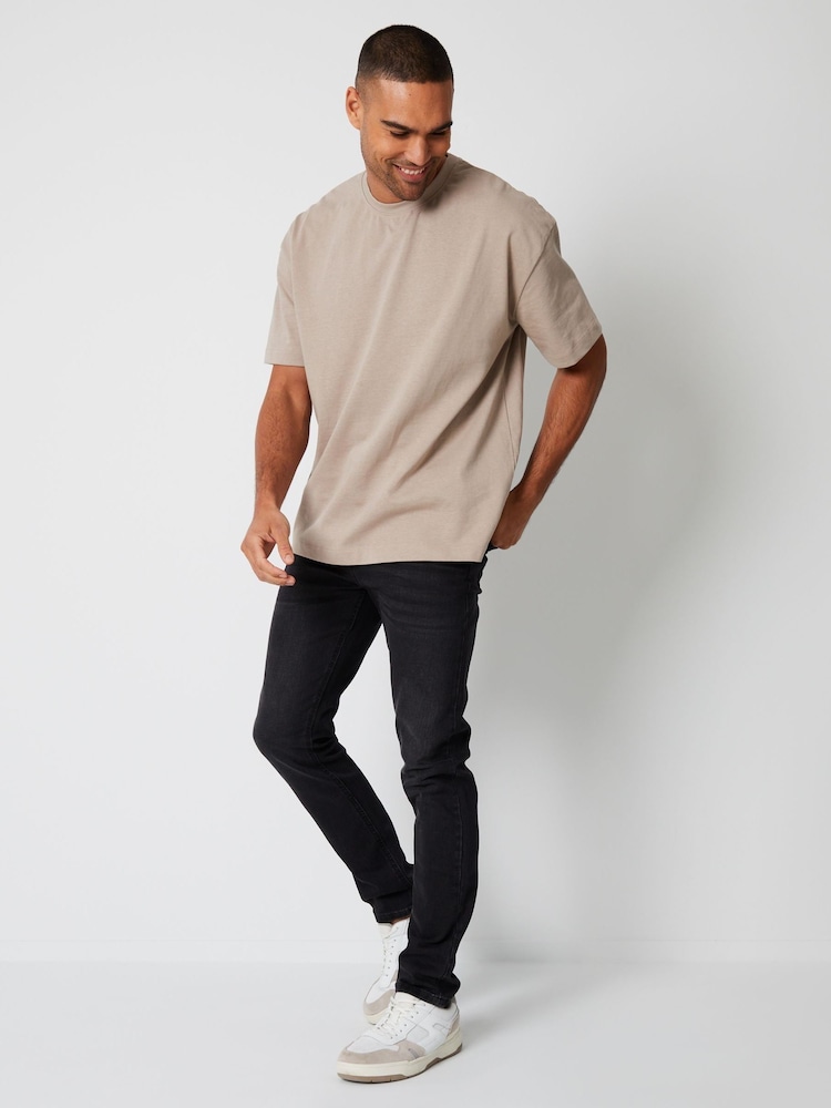 Noir lavé - Jean Threadbare slim stretch  - Image 3 of 5