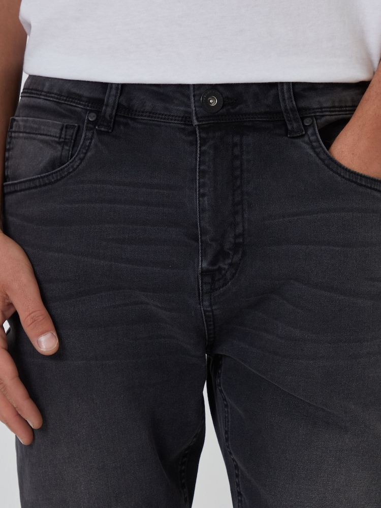 Threadbare Washed Black Slim Fit Jeans With Stretch - Image 4 of 4 Threadbare Washed Black Slim Fit Jeans With Stretch - Image 4 of 4
