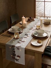 Natural Christmas Gingerbread 100% Cotton Light Up Table Runner - Image 1 of 6
