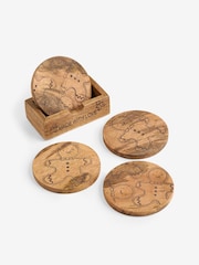 Set of 4 Christmas Gingerbread Wooden Coasters - Bild 3 von 4