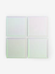 Set of 4 Pink Lustre Glass Coasters - Image 4 of 4