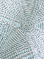 Set of 4 Mint Woven Stripe Placemats - Image 3 of 3