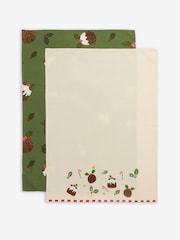 Set mit 2 Handtüchern mit Weihnachtsmotiv (Pudding Tea), 100 % Baumwolle - Bild 4 von 4