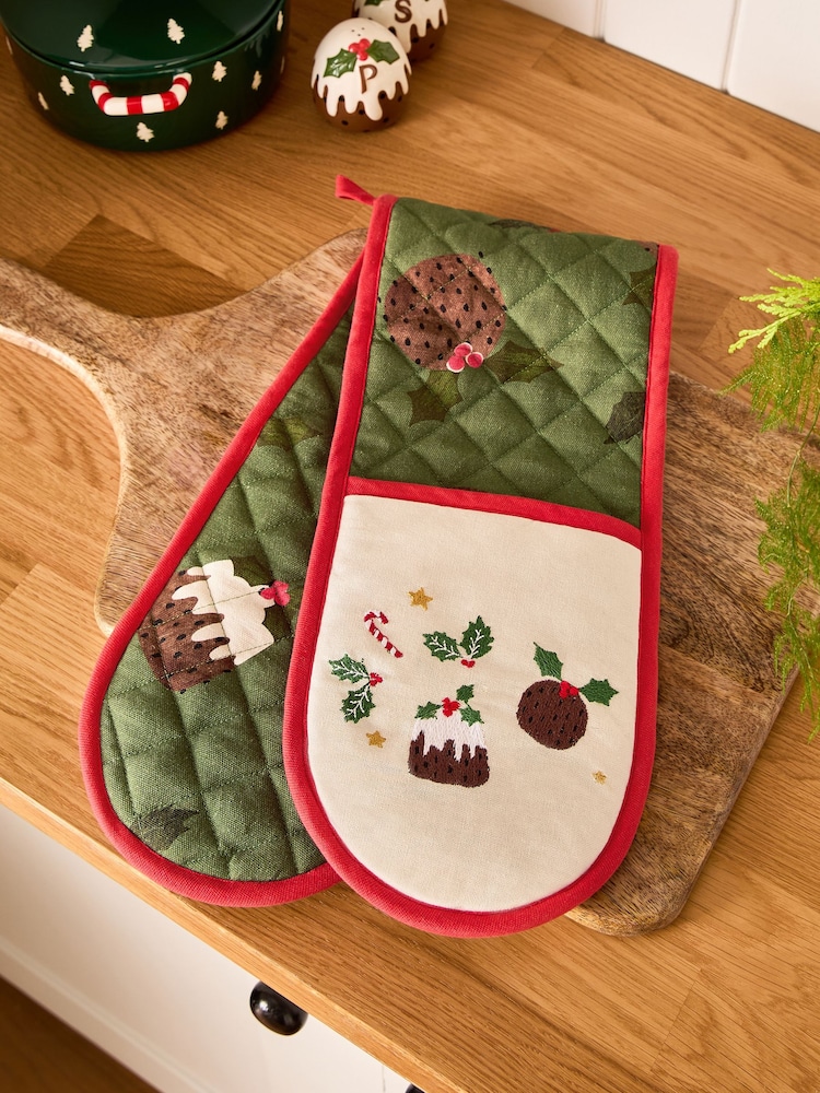 Green Christmas Pudding Oven Glove - Image 2 of 4