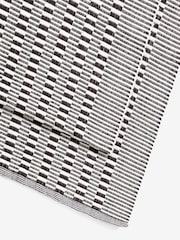 Black/White Bronx 100% Cotton Kitchen Table Runner - Image 2 of 4