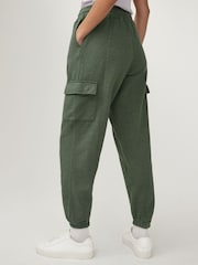 Khaki Green Washed Utility Cargo Joggers - Image 2 of 6