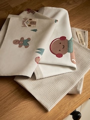 Set of 3 Natural Gingerbread Tea 100% Cotton Towels - Image 2 of 4