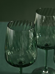 Set of 4 Green Anais Wine Glasses - Image 3 of 5