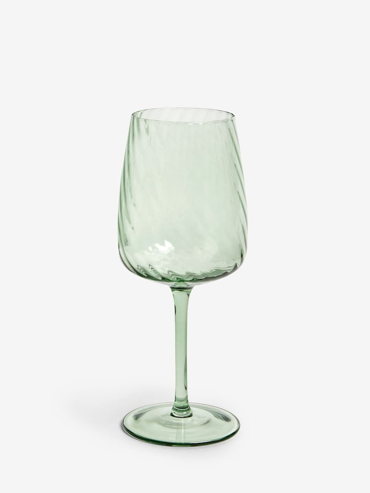Set of 4 Green Anais Wine Glasses - Image 5 of 5