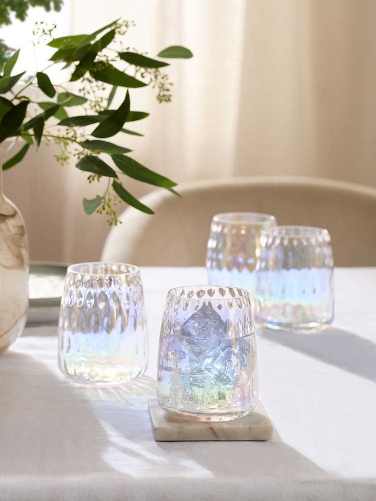 Set of 4 Iridescent Alessia Tumbler Glasses - Image 1 of 4